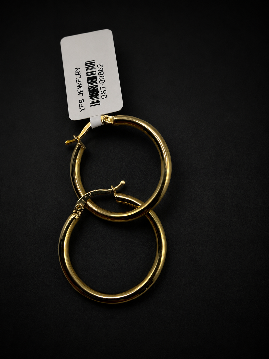 10K Gold  Large Hoop Earrings