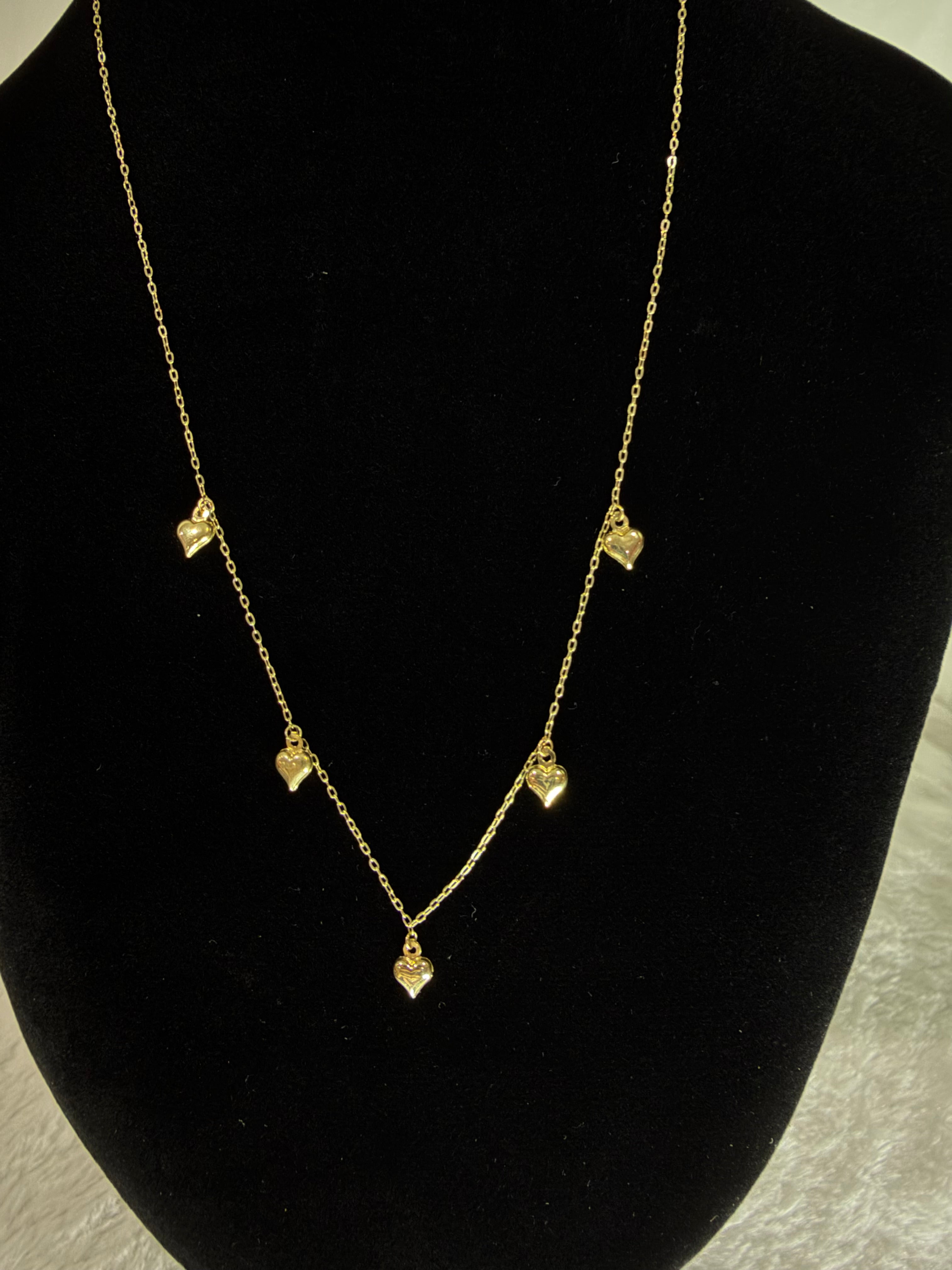 10K Gold Heart Charm Necklace