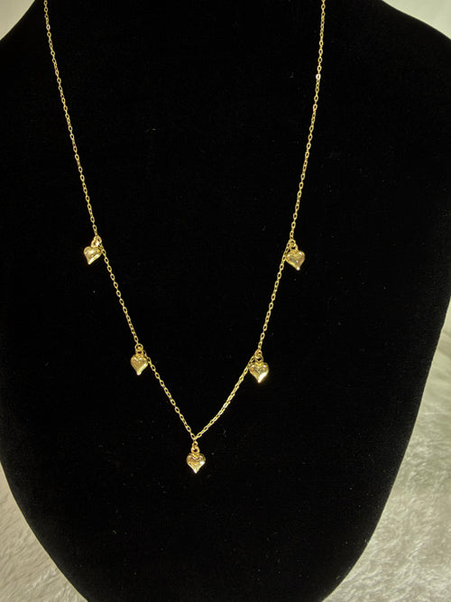10K Gold Heart Charm Necklace