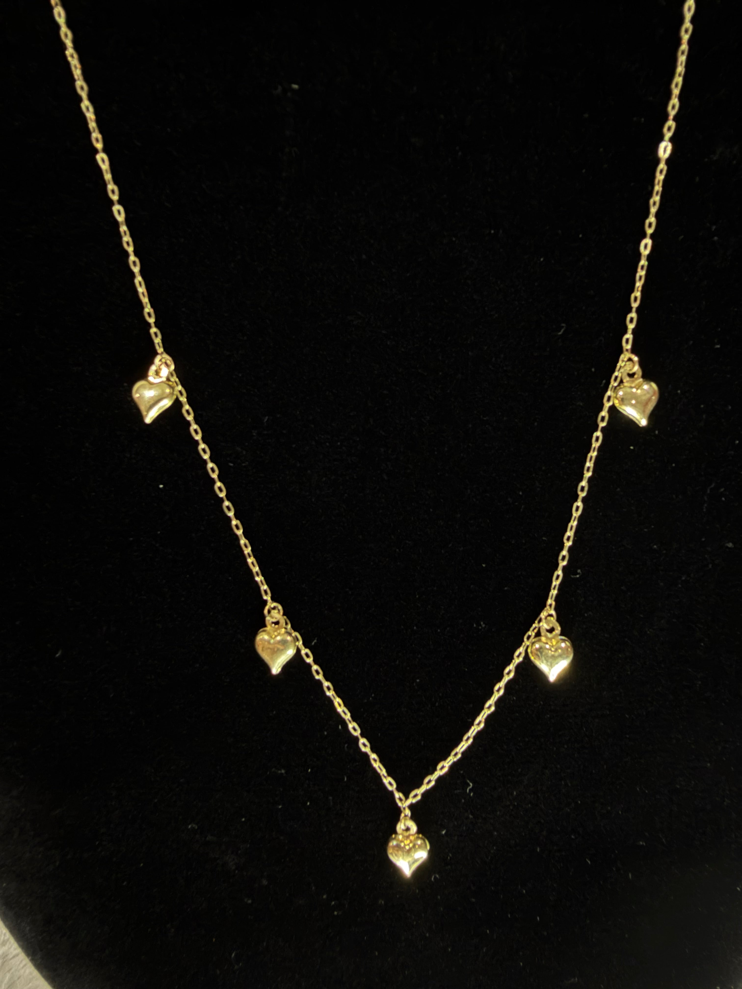 10K Gold Heart Charm Necklace